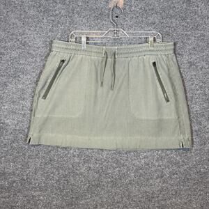 Athleta Skirt Womens 16 Green Stretch Waist Plus Size Pockets Casual Athleisure